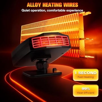 Katroiy Portable Car Heater 12V Defroster for Vehicles