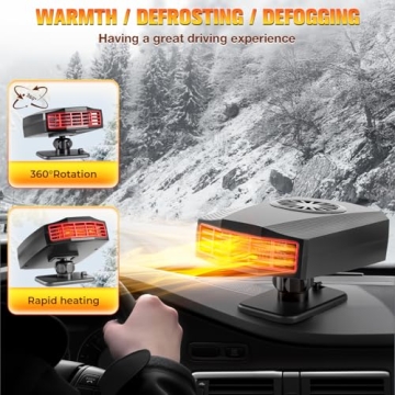 Katroiy Portable Car Heater 12V Defroster for Vehicles