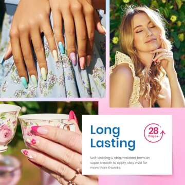 beetles Pastel Gel Polish Set 39Pcs Pink Red Gel Nail Polish with Base Top Coat Soak off Uv LED Lamp Colorful Candies Manicure Kit DIY Home Gifts for Women Girls