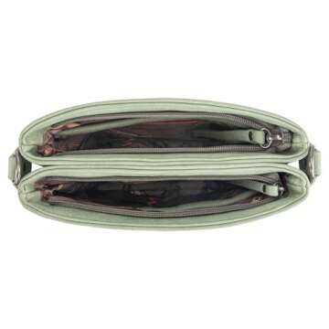 Montana West Crossbody Bags for Women Multi Pocket Cross Body Bag Purses with Guitar Strap Green MWC-184GN