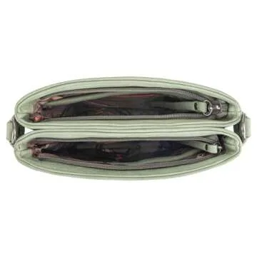 Montana West Crossbody Bags for Women Multi Pocket Cross Body Bag Purses with Guitar Strap Green MWC-184GN