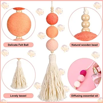 Colorful Essential Oil Car Diffusers Set of 6