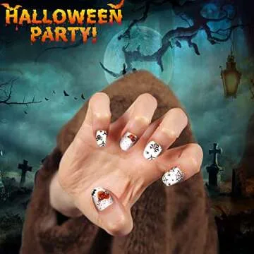 TailaiMei Halloween Nail Wraps - 12 Fun Designs for DIY Nail Art