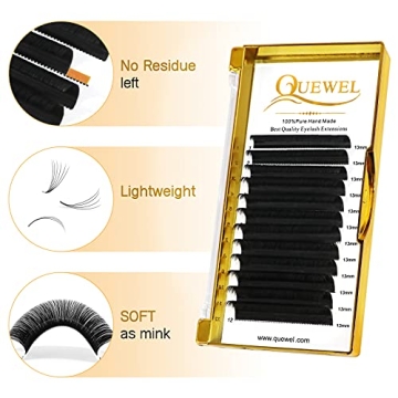 QUEWEL Volume Eyelash Extensions - Easy Fan 0.03-0.12mm
