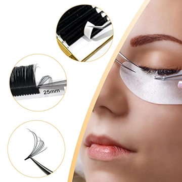 QUEWEL Volume Eyelash Extensions - Easy Fan 0.03-0.12mm