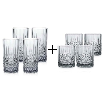 BELLAFORTE Myrtle Beach Tall Tumbler + Short Tumbler Set of 4 - Durable & Elegant