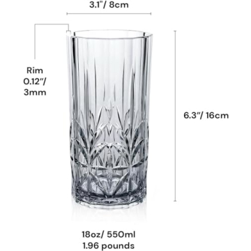 BELLAFORTE Elegant Tritan Tumblers Set for Stylish Entertaining