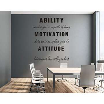 Large Inspirational Family Words Quote Vinyl Family Wall Sticker Wall Decal Family Room Art Decoration (Ability)