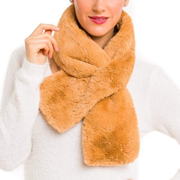 Stylish Faux Fur Collar Scarf for Women - Warm Neck Shrug for Fall & Winter