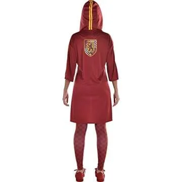 Party City Harry Potter: Gryffindor Quidditch Halloween Costume for Women - Small Multicolor