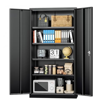 Intergreat 72" Locking Steel Storage Cabinet with Shelves - Durable & Secure