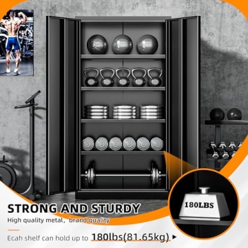 Intergreat 72" Locking Steel Storage Cabinet Durable Secure