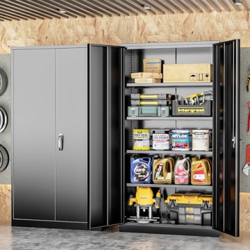 Intergreat 72" Locking Steel Storage Cabinet Durable Secure
