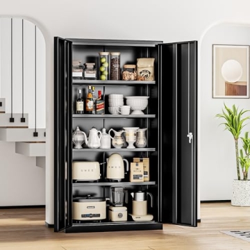 Intergreat 72" Locking Steel Storage Cabinet Durable Secure