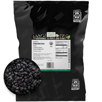 Frontier Co-op Organic Elderberries – 1lb Bulk for Wellness