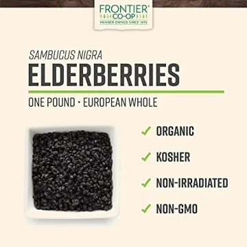 Frontier Co-op Organic Elderberries – 1lb Bulk for Wellness