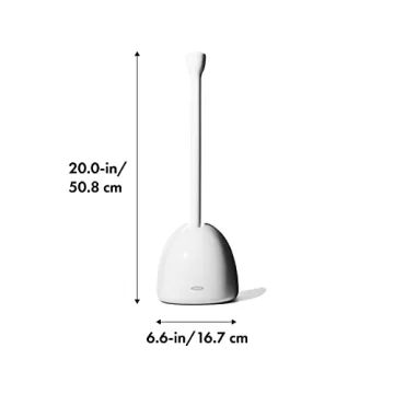 OXO Good Grips Toilet Plunger with Cover White Efficient