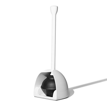 OXO Good Grips Toilet Plunger with Cover White Efficient