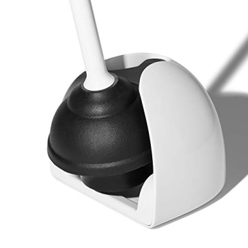 OXO Good Grips Toilet Plunger with Cover White Efficient