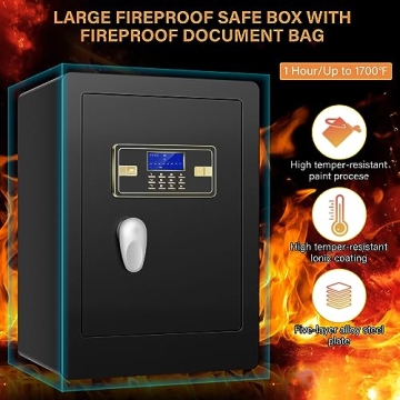 4.8 Cu ft Extra Large Fireproof Security Safe for Valuables