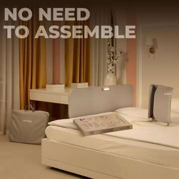 ARTTONA Toddler Bed Rail with Night Light - Portable Safety Solution