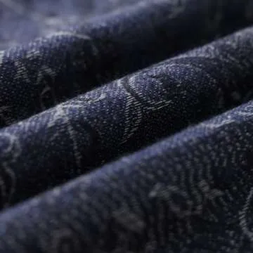 Umjetnost Womens Soft Silky Pashmina Rave Scarf Paisley Pattern Pashmina Shawl Wrap with Fringes (Navy Paisley)