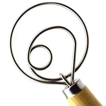 Danish Dough Whisk Bread Making Tools Stainless Steel Danish Dough Hook Bread Dough Mixer Hand Bread...
