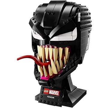 LEGO Marvel Spider-Man Venom Mask Set 76187 Collectible Set - Model Kit for Adults to Build, Home Décor Creative Display, Movie Inspired Gift Idea for Adults