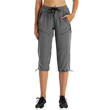 Atronele Women's Cargo Hiking Pants Quick Dry Outdoor Lightweight Capris Water Resistant UPF 50+ Zip...