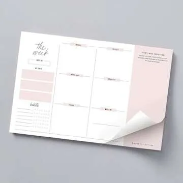 Bliss Collections Weekly Planning Pad - 50 Undated Sheets