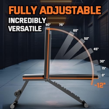 Lusper 700LB Foldable Adjustable Weight Bench