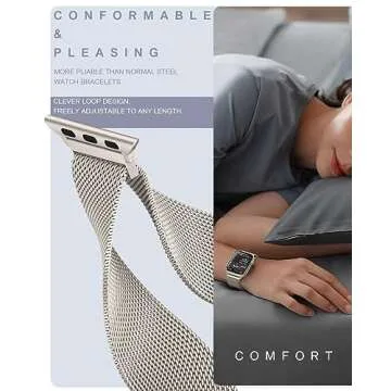 Elegant Milanese Loop Band for Apple Watch with Magnetic Clasp