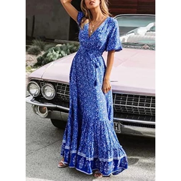 Stylish R.Vivimos Floral Midi Dress Perfect for Summer