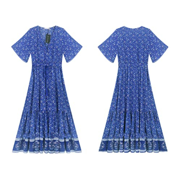 Stylish R.Vivimos Floral Midi Dress Perfect for Summer