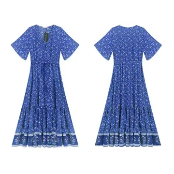 Stylish R.Vivimos Floral Midi Dress Perfect for Summer