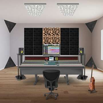 Foroomaco Bass Traps 4 Pack - Soundproofing Foam for Studios