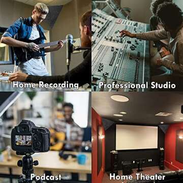 Foroomaco Bass Traps 4 Pack - Soundproofing Foam for Studios