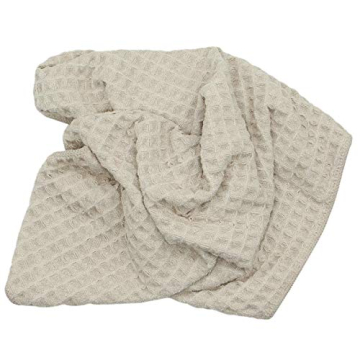 VeraSong Waffle Weave Kitchen Towels Thick Microfiber Dish Drying Towels Absorbent Tea Towels Hand Towel Lint Free 16Inch x 24Inch 3 Pack Khaki
