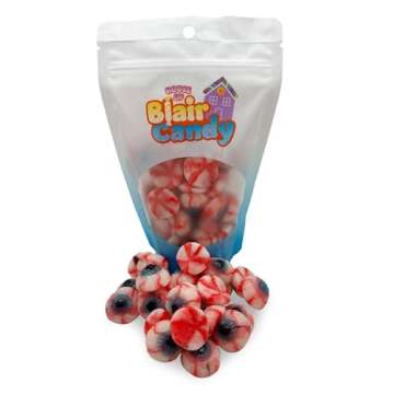 Gummy Eyeballs - 1LB Resealable Stand Up Candy Bag - Halloween Themed Bloody Eyeball Gummies - Scary...