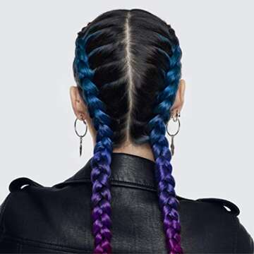 L'Oreal Paris Hair Makeup Temporary 1-Day Hair Color for Brunettes, Blue 60, 1 Fl Oz