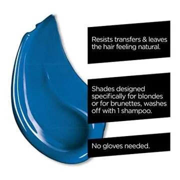 L'Oreal Paris Hair Makeup Temporary 1-Day Hair Color for Brunettes, Blue 60, 1 Fl Oz