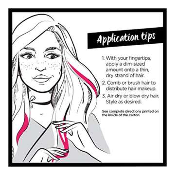 L'Oreal Paris Hair Makeup Temporary 1-Day Hair Color for Brunettes, Blue 60, 1 Fl Oz