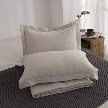 Simple&Opulence 100% Linen Duvet Cover Set - Queen Size