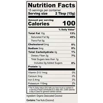 Anthony's Organic Shredded Coconut, 8 oz, Unsweetened, Gluten Free, Non GMO, Vegan, Keto Friendly