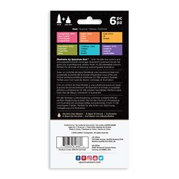 Spectrum Noir Illustrator 6 Piece Twin Tip Alcohol Markers