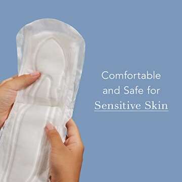 Rael Incontinence Pads for Women, Organic Cotton Cover, Postpartum Essential, Heavy Absorbency, Blad...