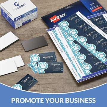 Customizable Business Card Magnets Pack - Durable & Eye-Catching
