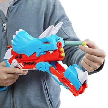 Nerf DinoSquad Tricera-Blast Blaster with 12 Darts