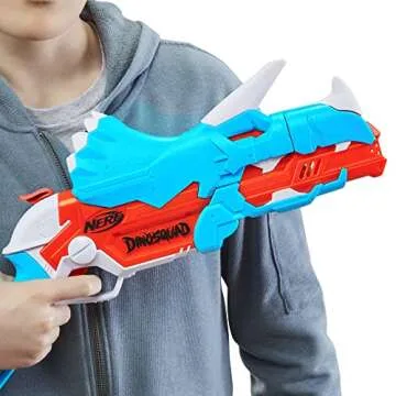 Nerf DinoSquad Tricera-Blast Blaster with 12 Darts