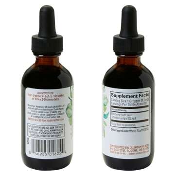 Quantum Health Black Elderberry Liquid Extract Sambucus Nigra Immune Support Formula 700mg - Daily W...